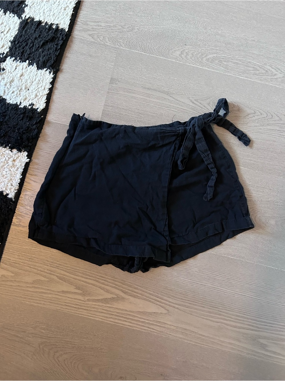Black Lace-Up Skort